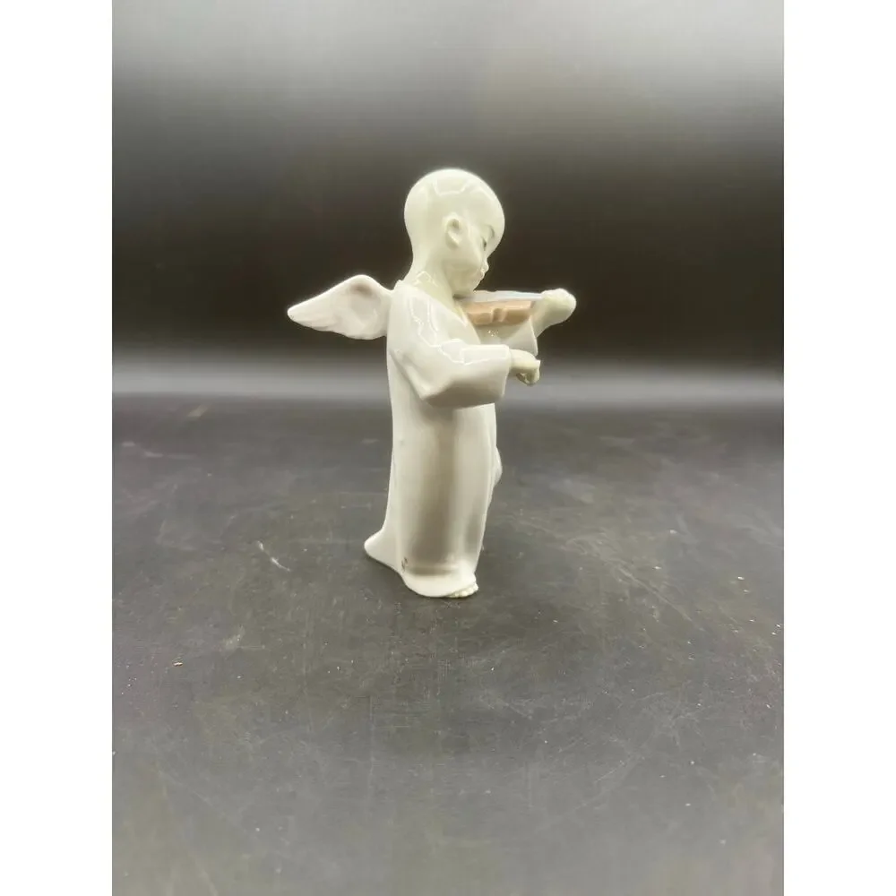 LLADRO Spain Porcelain Asian Guardian Angel w/ Violin-F. Garcia #4536